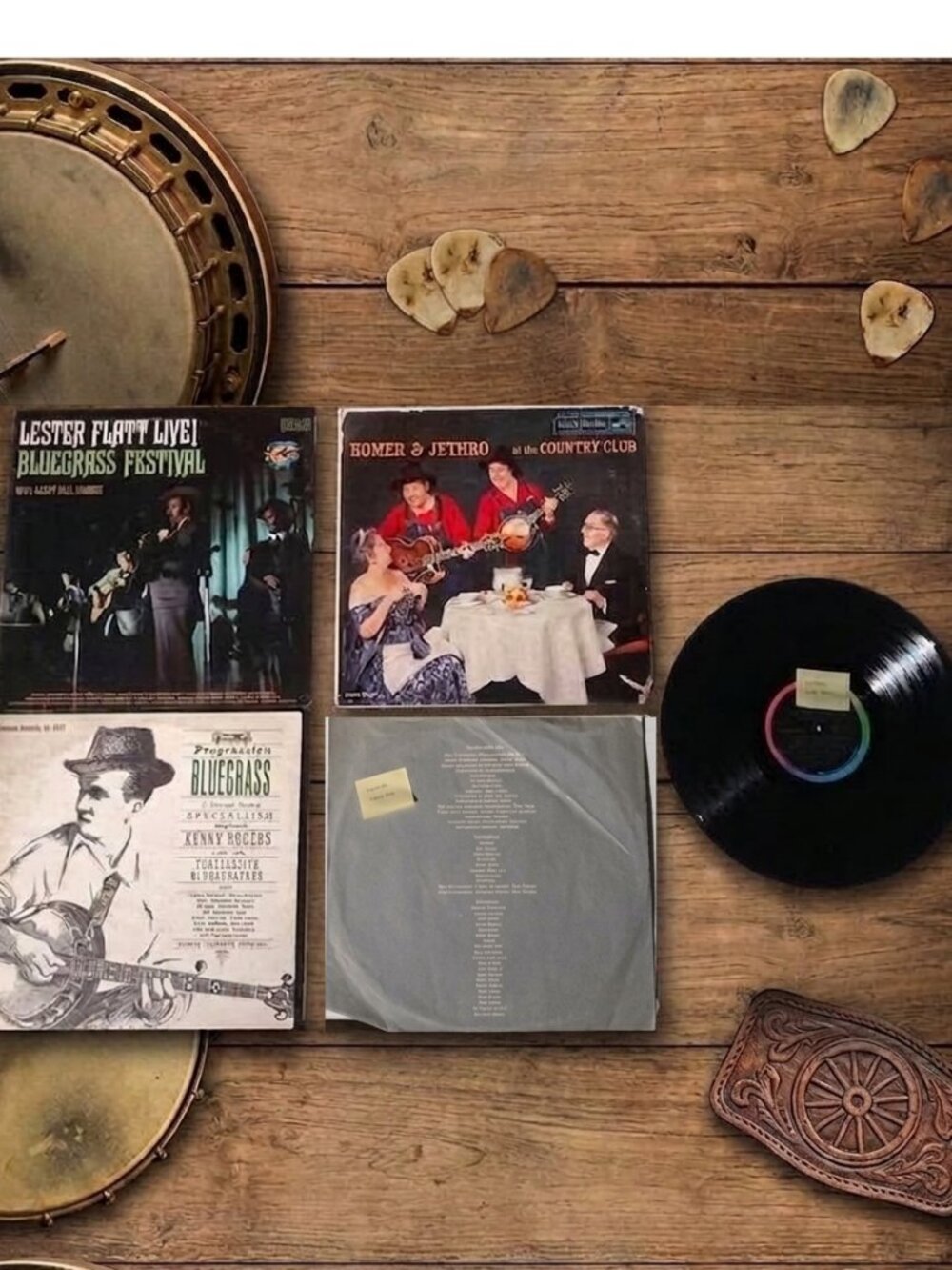 VINTAGE BLUEGRASS, COUNTRY & MUSICAL COMEDY VINYL LOT (5 ALBUMS)